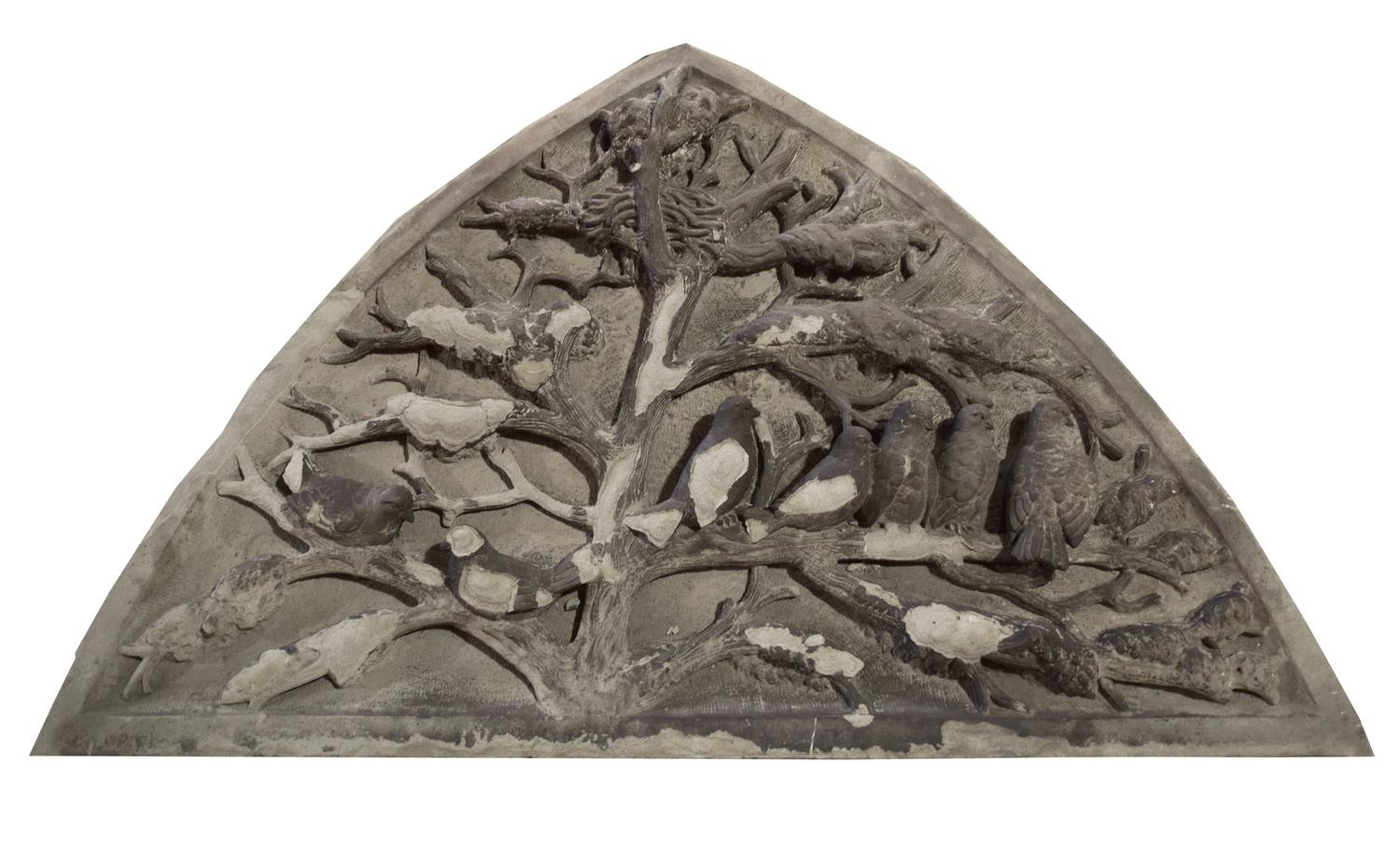 A Carved Stone Panel from the E.W. Blatchford Residence 29" W x 4.5" D x 45" H — United States, Circa 1875