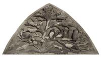 A Carved Stone Panel from the E.W. Blatchford Residence 29" W x 4.5" D x 45" H — United States, Circa 1875