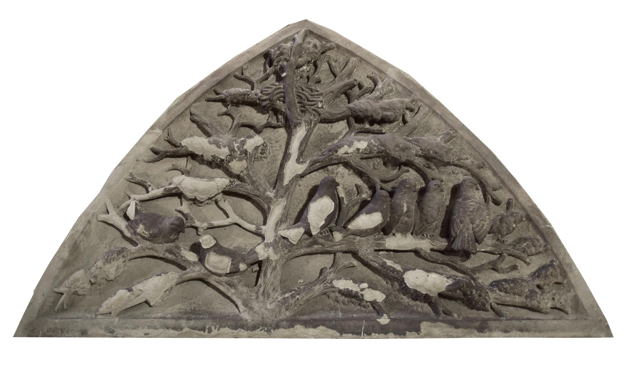 A Carved Stone Panel from the E.W. Blatchford Residence 29" W x 4.5" D x 45" H — United States, Circa 1875