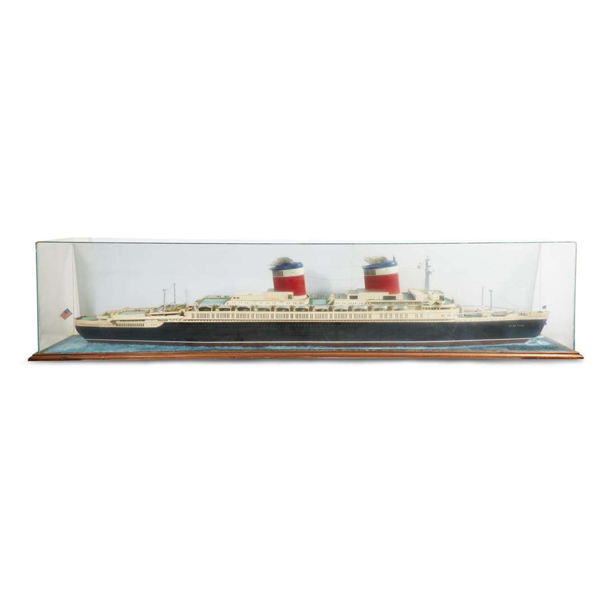 Large ship model of the SS United States 20th century