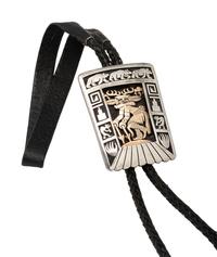 Sterling Silver and 14K Gold Deer Dancer Bolo Tie