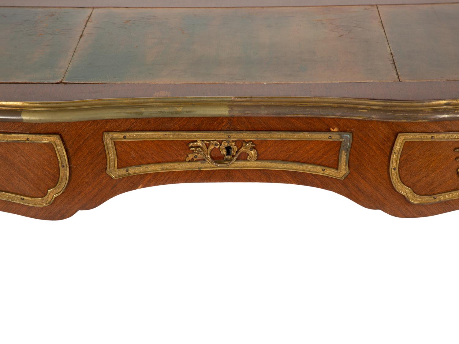 A Louis XV Style Gilt Bronze Mounted Bureau Plat