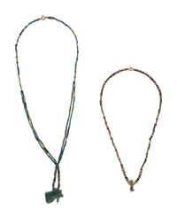 Two Egyptian Bead and Faience Necklaces