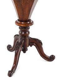 A Victorian Walnut Sewing Table