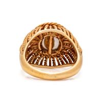 DAVID WEBB, YELLOW GOLD AND CULTURED MABE PEARL RING