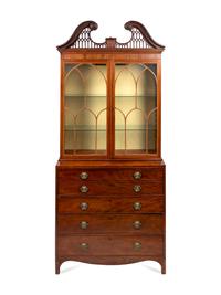 A George III Style Mahogany Secretary Bookcase