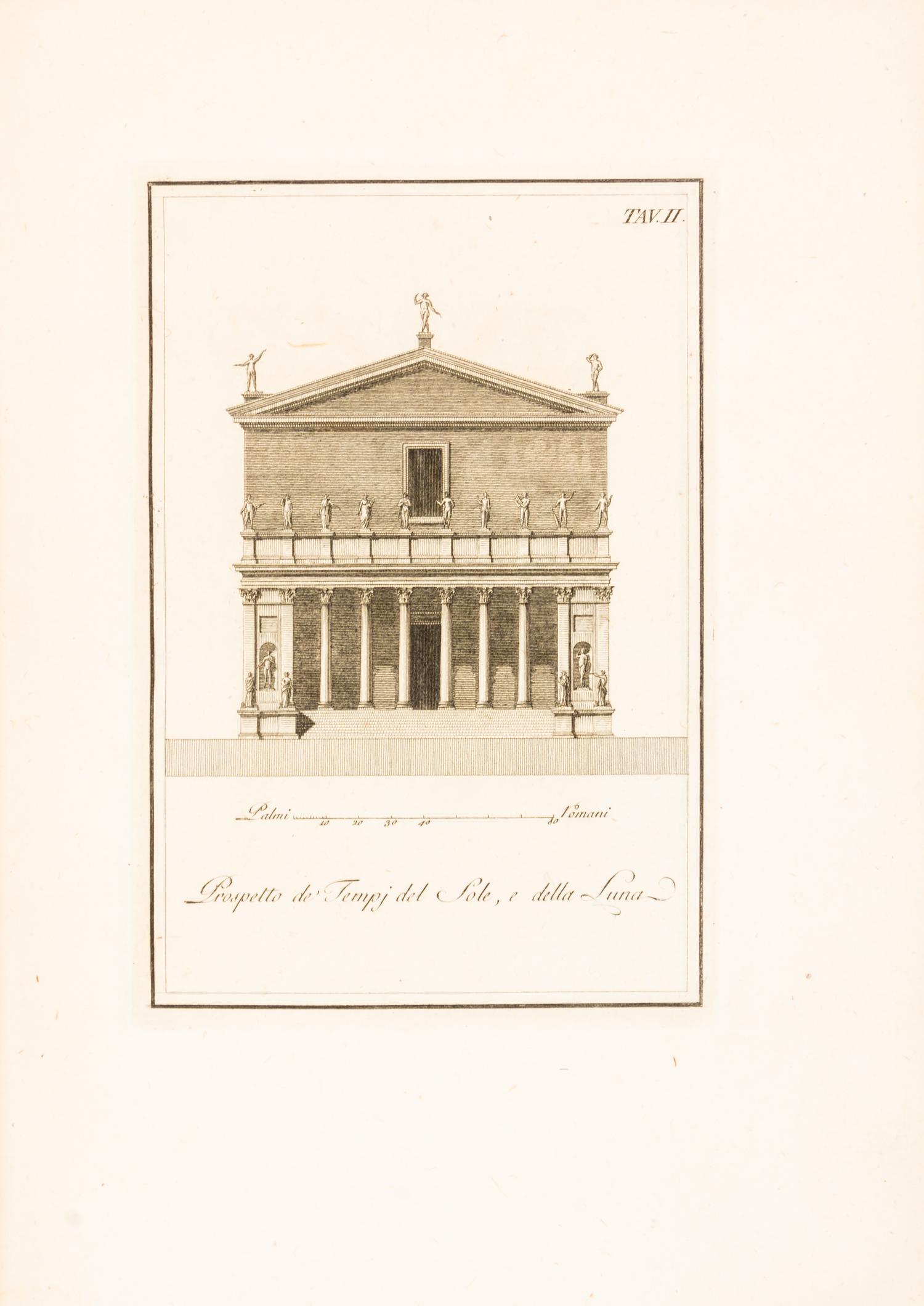 CIPRIANI, GIOVANNI BATTISTA. Monumenti di fabbriche antiche... Rome, 1796. Vol. 1 (of 3) only. w/122 engraved plates.