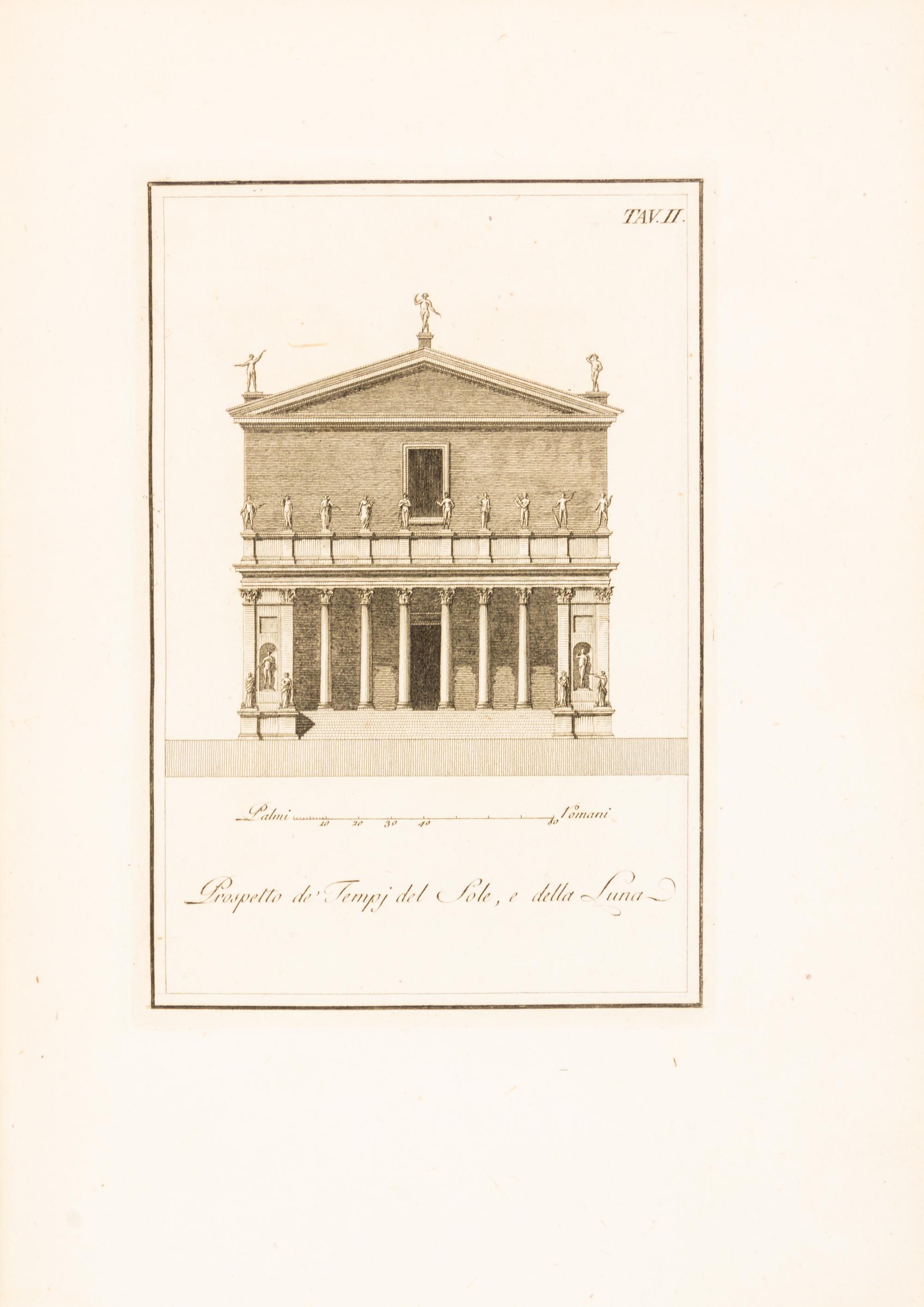 CIPRIANI, GIOVANNI BATTISTA. Monumenti di fabbriche antiche... Rome, 1796. Vol. 1 (of 3) only. w/122 engraved plates.