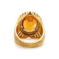 CITRINE AND DIAMOND RING