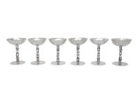 A Set of Six Mexican Silver Champagne Coupes