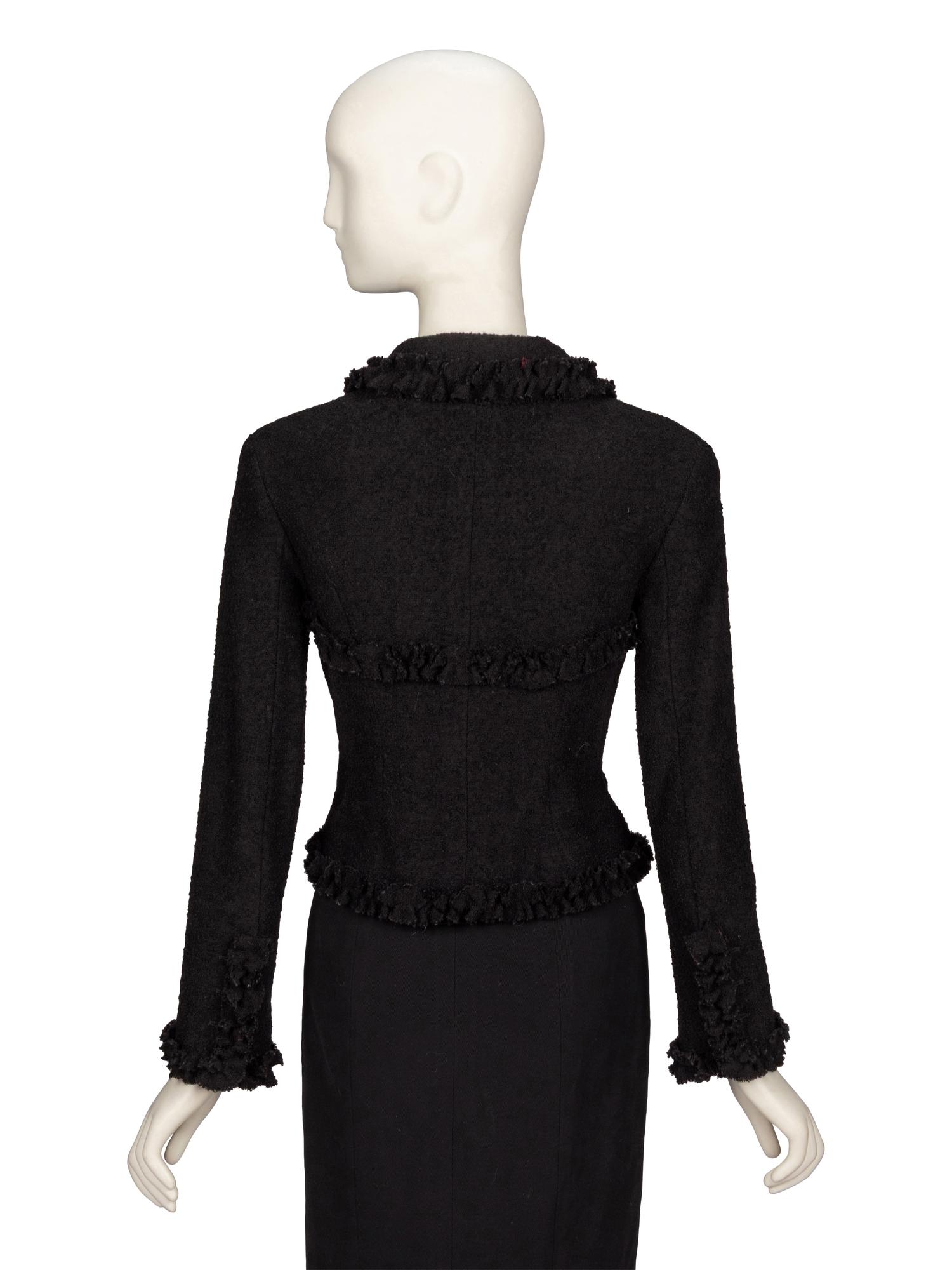 Chanel, Black Tweed Cropped Jacket
