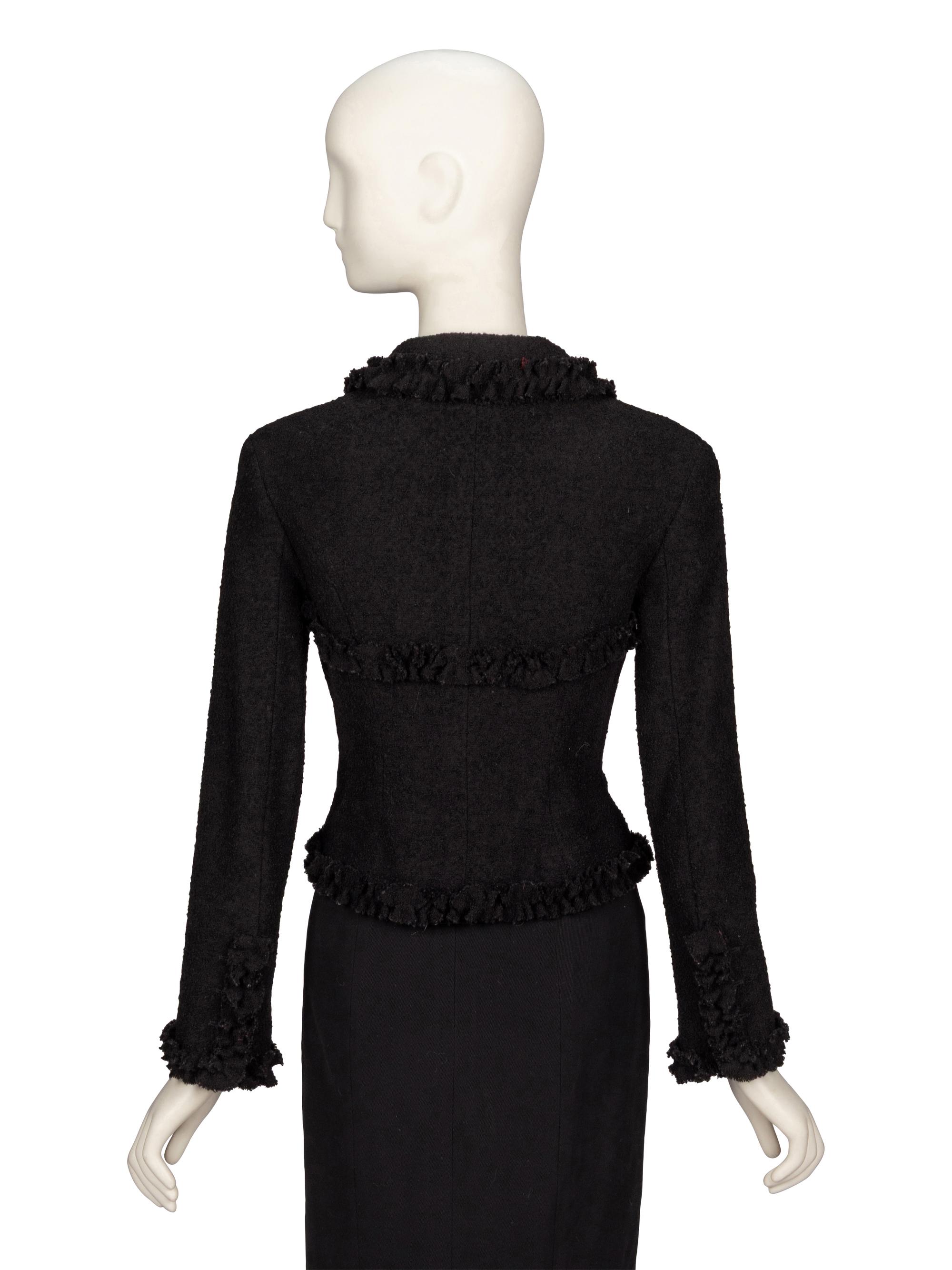 Chanel, Black Tweed Cropped Jacket