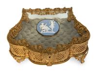 A French Gilt Metal Jewelry Casket