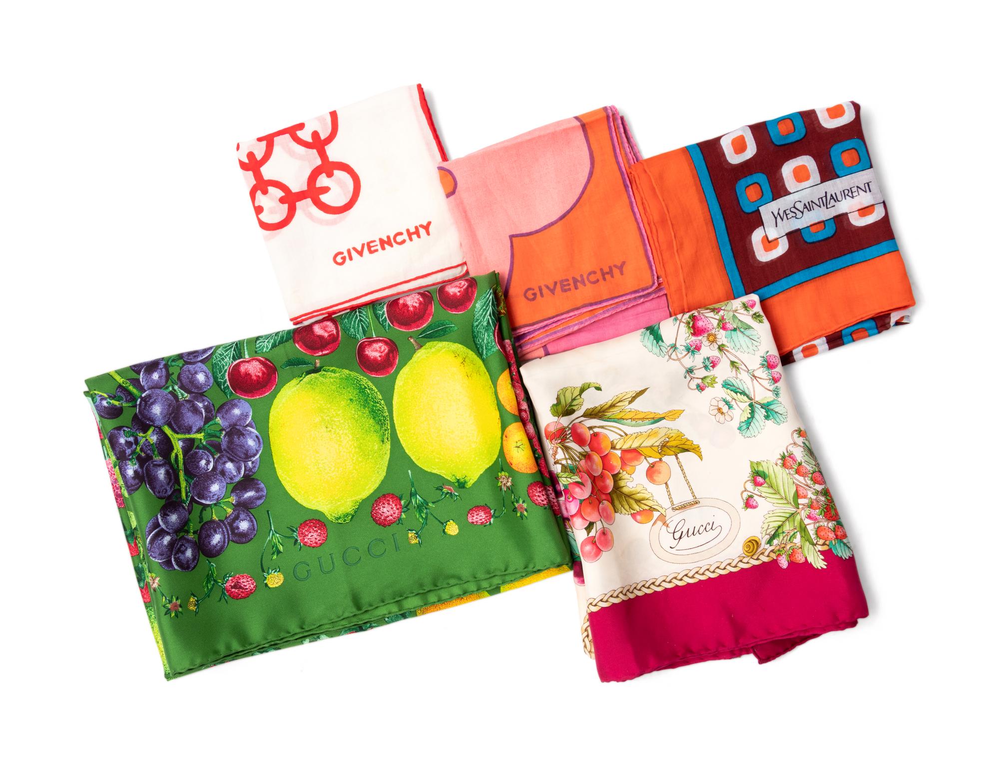 Group of 18 Designer Scarves & Shawls, 1960-2000s