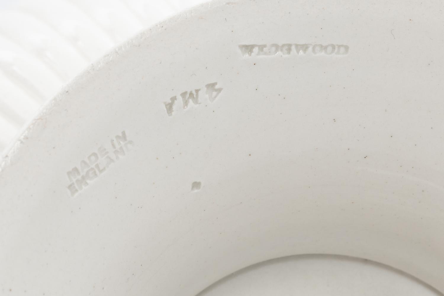 A Wedgwood Bisque Pottery Three-Piece Garniture