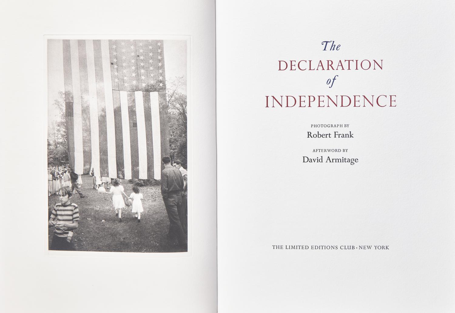 [Limited Editions Club]. The Declaration of Independence