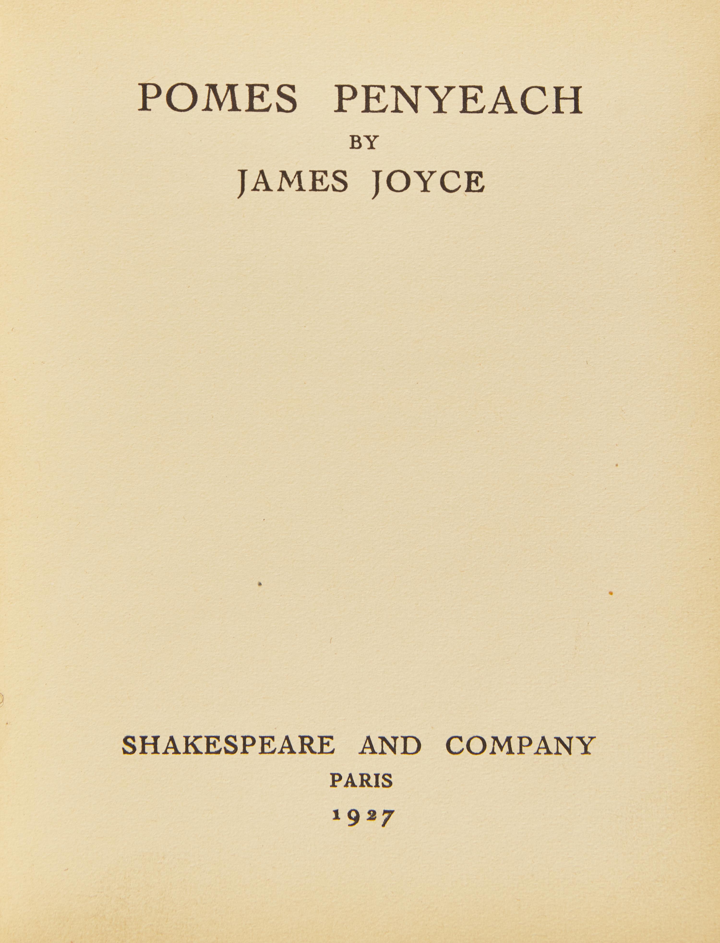 [Literature] Joyce, James. Pomes Penyeach