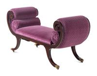 A Regency Style Mahogany Curule Bench