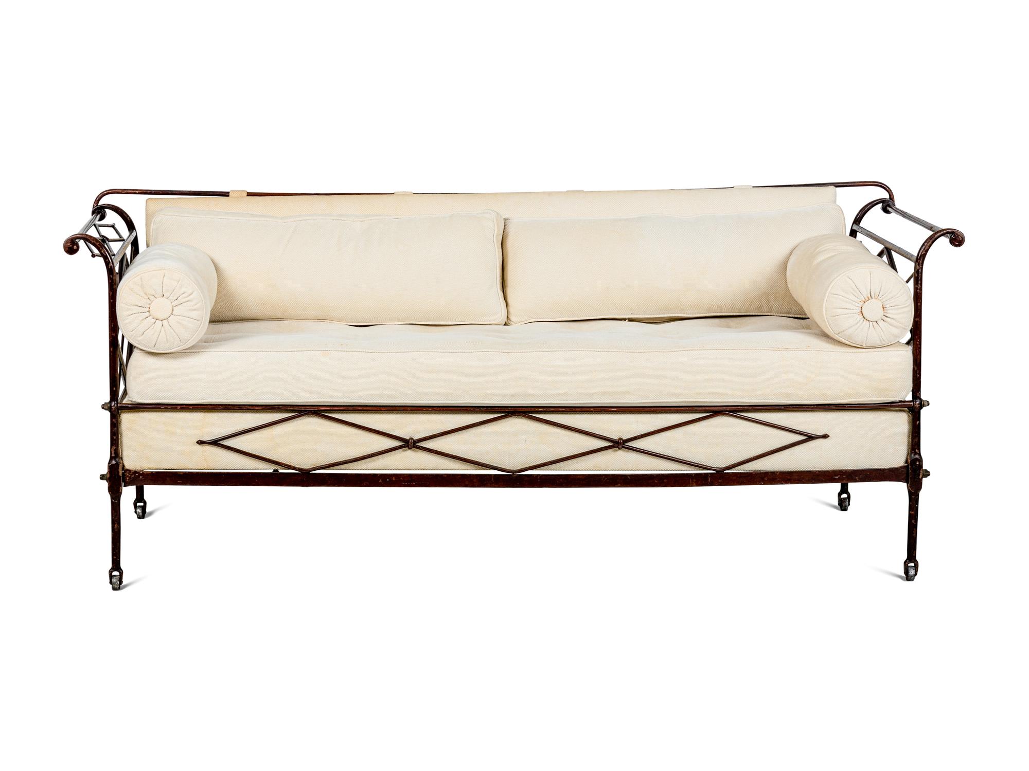An Empire Style Wrought Iron Daybed