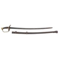 Leech & Rigdon Cavalry Officer's Saber with Brass Mounted Iron Scabbard