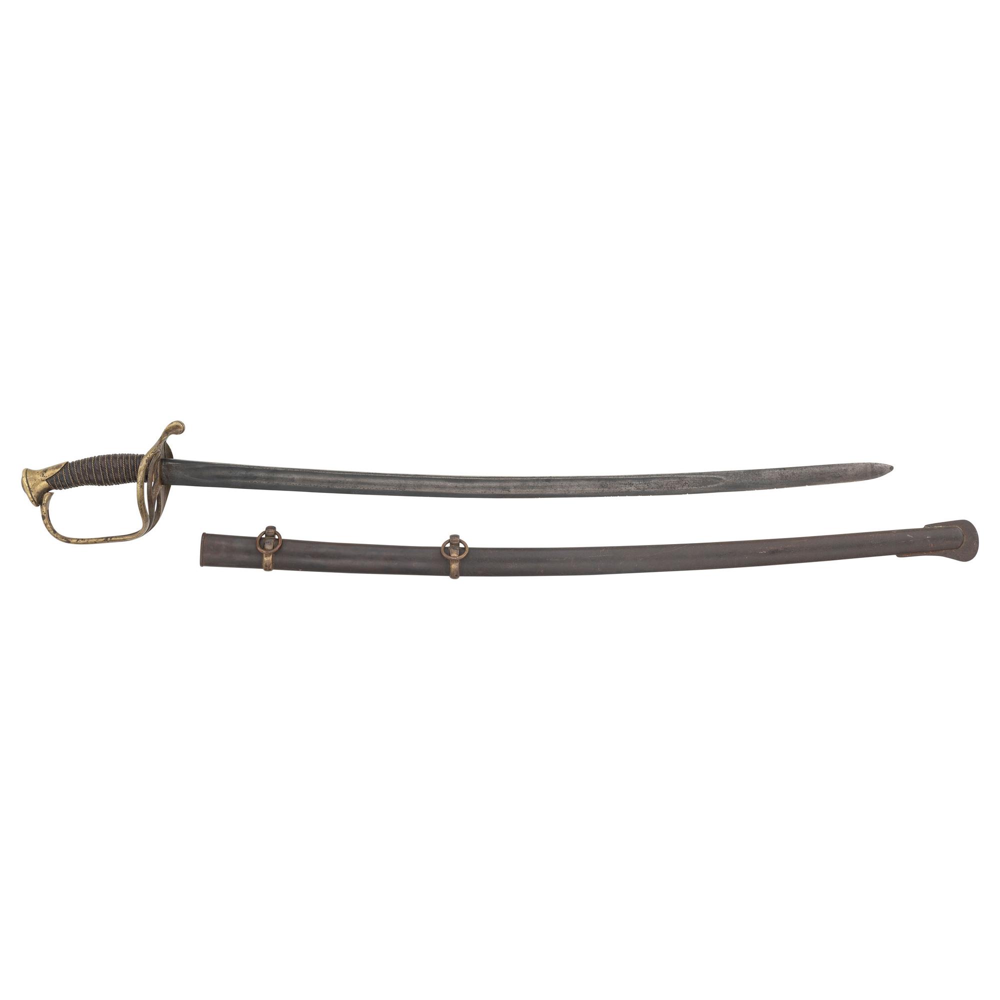 Leech & Rigdon Cavalry Officer's Saber with Brass Mounted Iron Scabbard