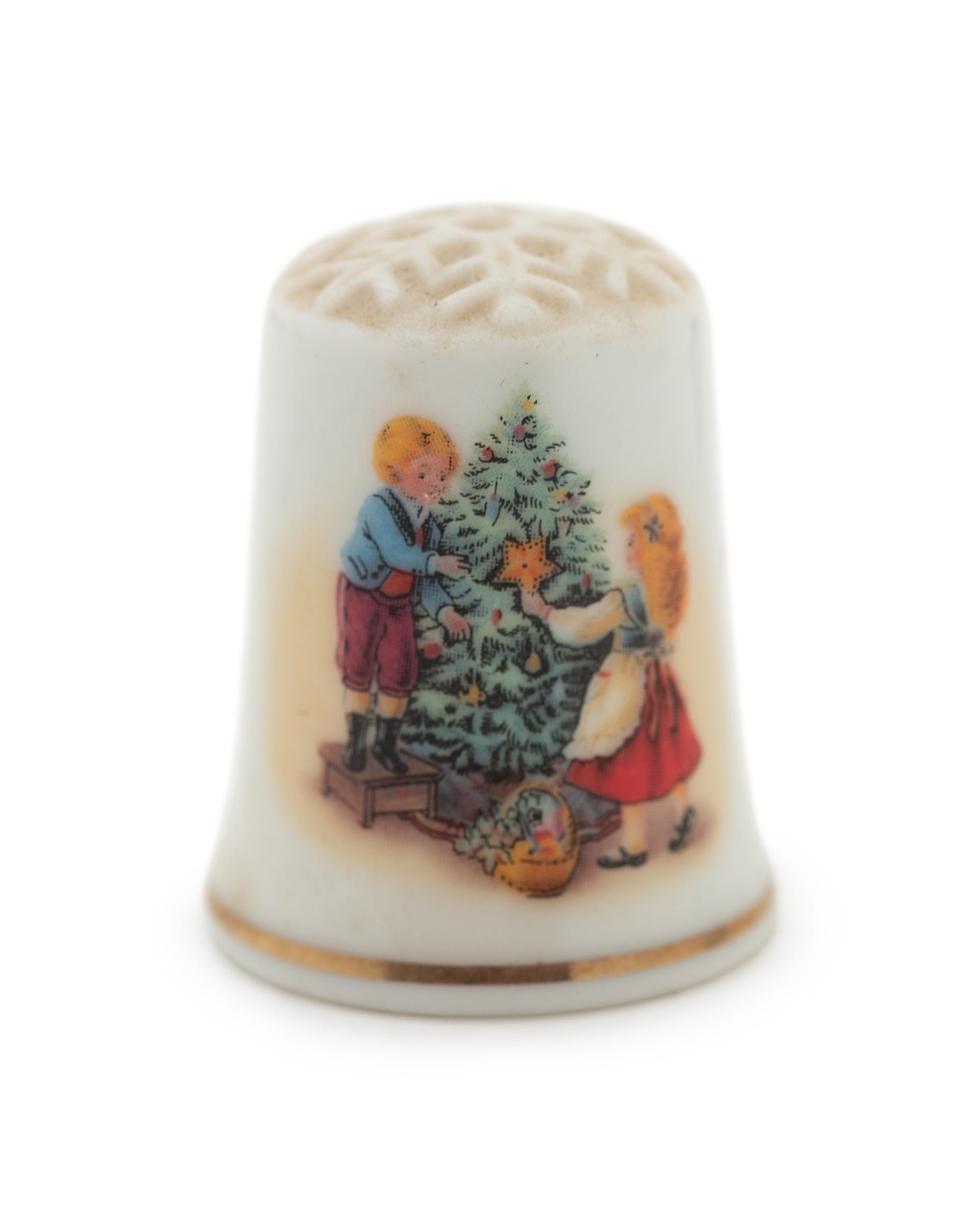 Sixteen Porcelain Thimbles