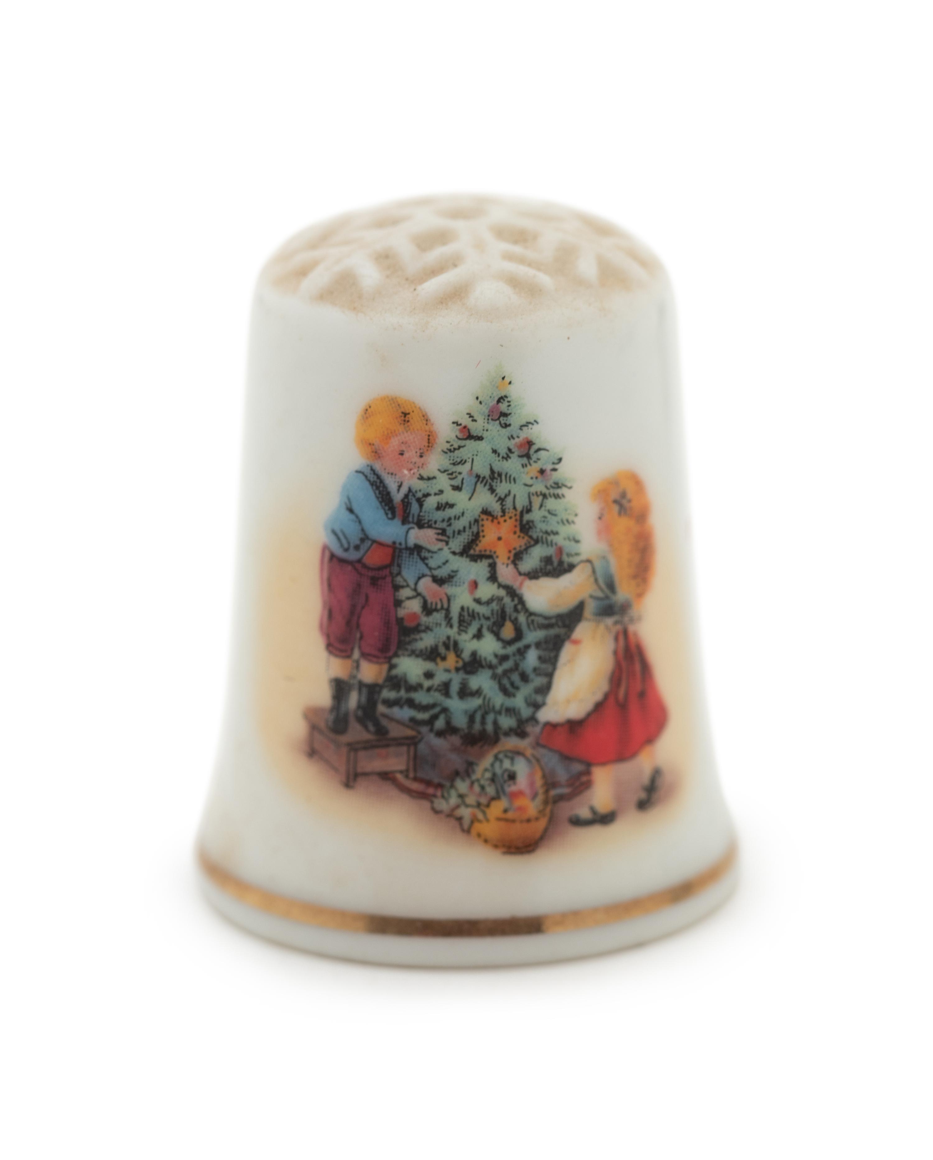 Sixteen Porcelain Thimbles