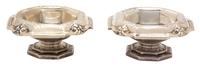 A Pair of American Silver Footed Open Salts, Gorham, Providence, RI, 19th Century,