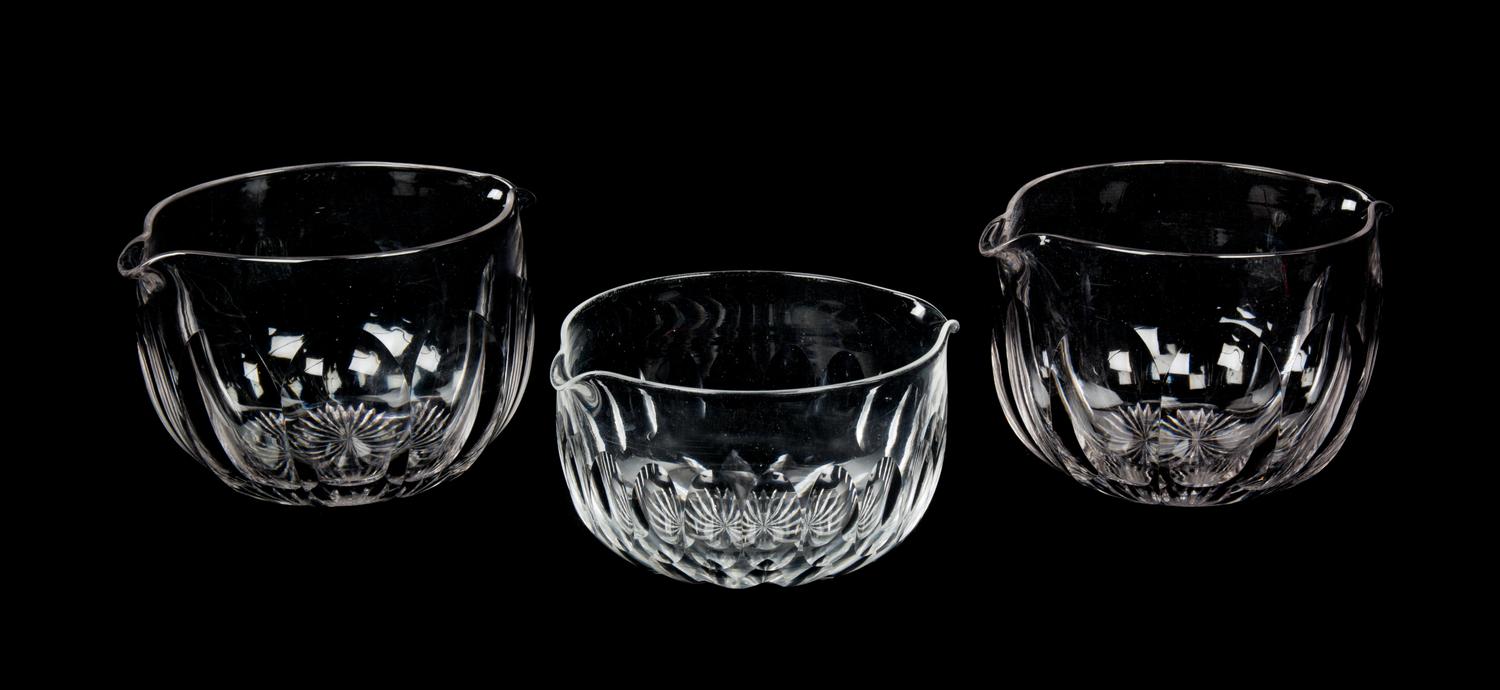 A Collection of Ten Glass Wine Rinsers