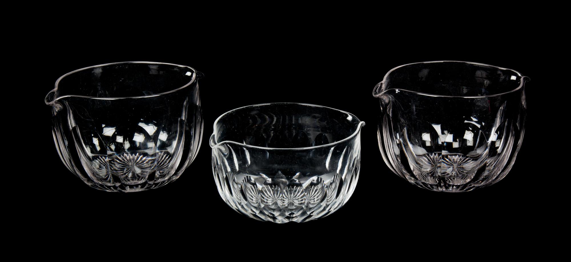 A Collection of Ten Glass Wine Rinsers