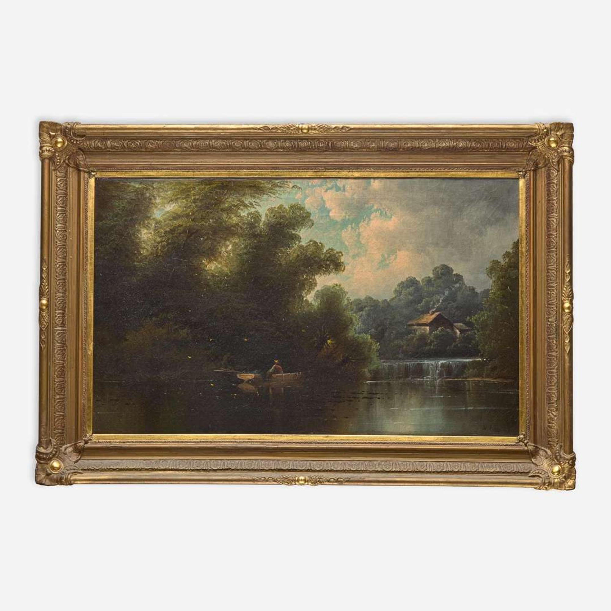 William C. Craig (1829-1875) River View with Fisherman, circa 1870