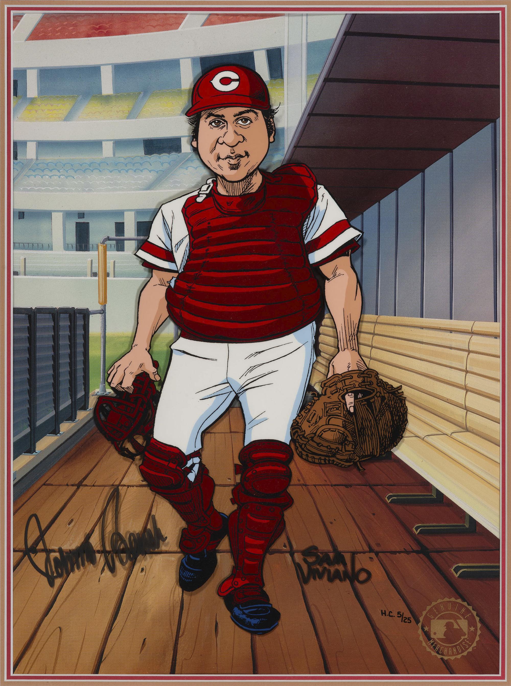 A Group of Cincinnati Reds Artwork including Pete Rose and Johnny Bench