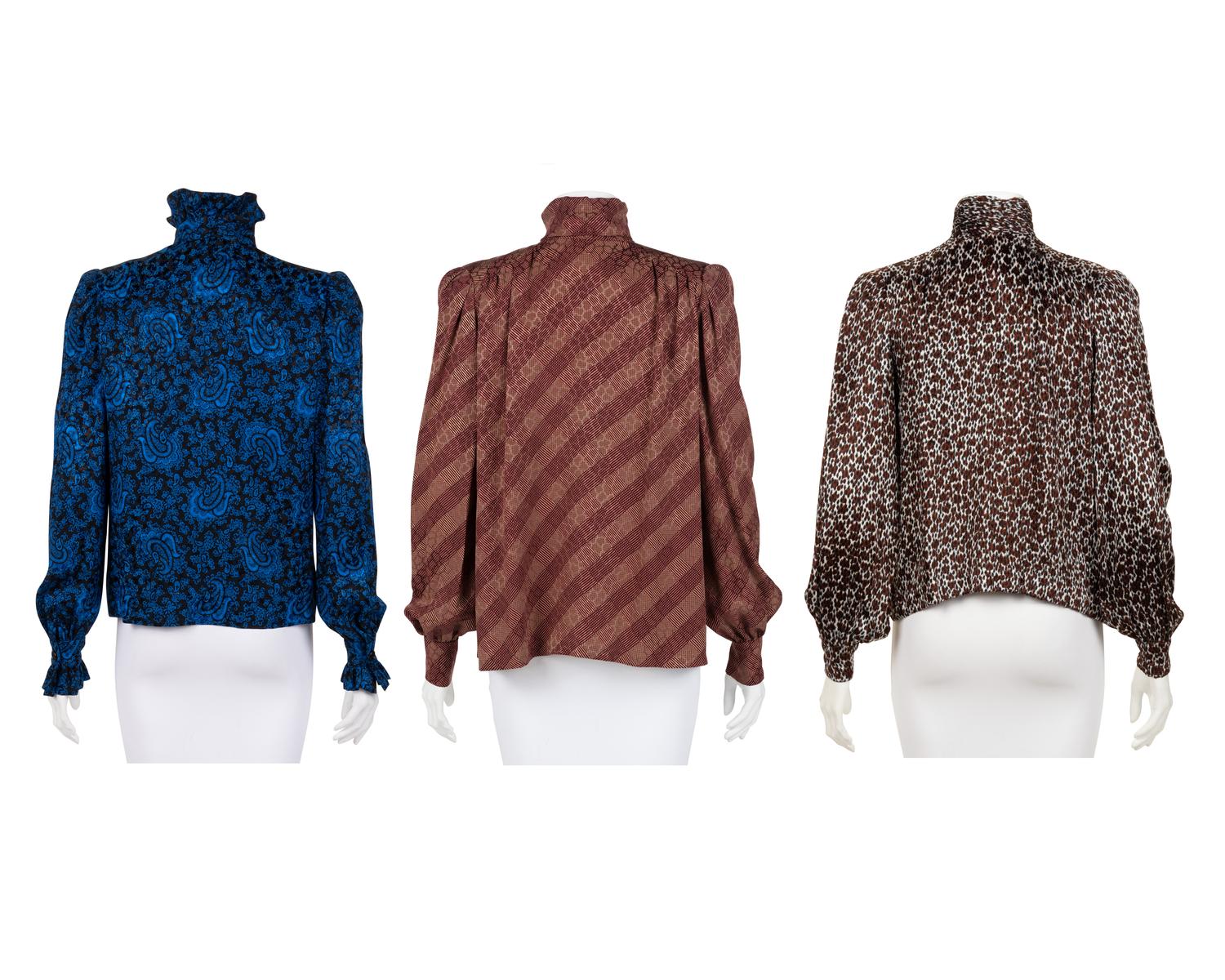 Three Givenchy Haute Couture Blouses, 1980-90s