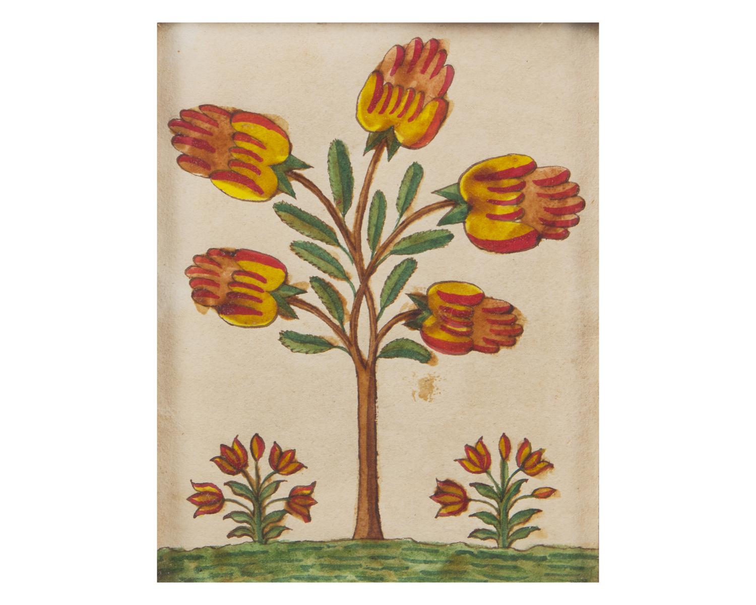 A Group of Three Fraktur Drawings or Rewards of Merit, Pennsylvania, 19th Century