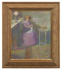 Dining Room in Giverny (Marthe Embroidering) , 1901