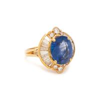 SAPPHIRE AND DIAMOND RING