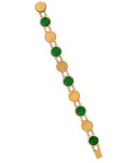 HIGH KARAT GOLD AND JADE BRACELET