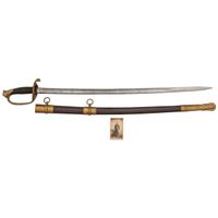 Model 1850 Food Officer's Sword Inscribed to E. F. Richardson Retailed by Palmers & Bachelders with CDV