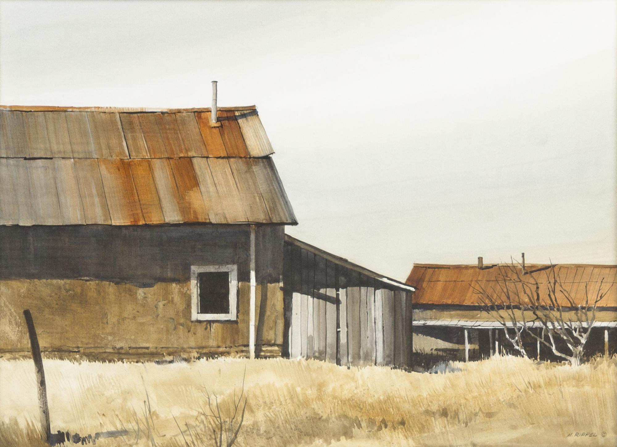 Morris Rippel, (American, 1930-2009), Barn at Los Ojos, 1973
