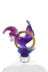 A Daum Gilt Metal Mounted Pâte de Verre Perfume Bottle