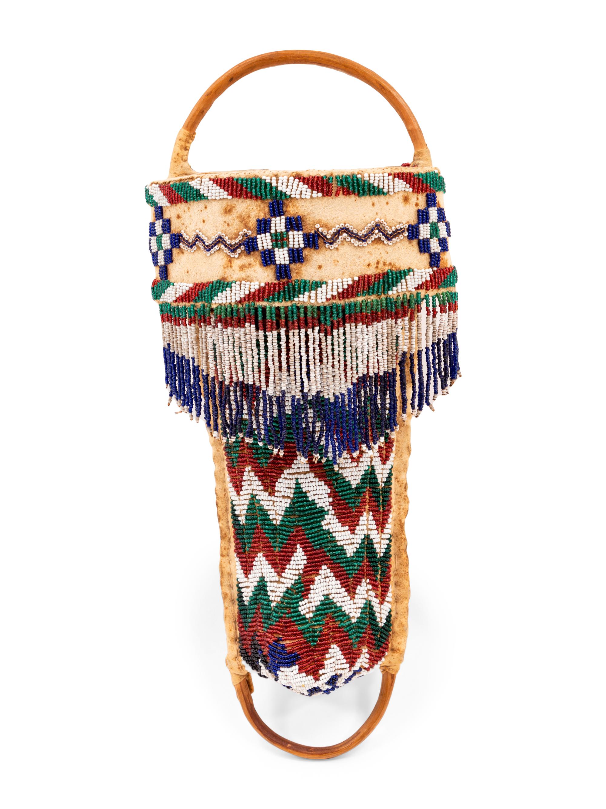 Apache Beaded Toy Cradle, with Doll