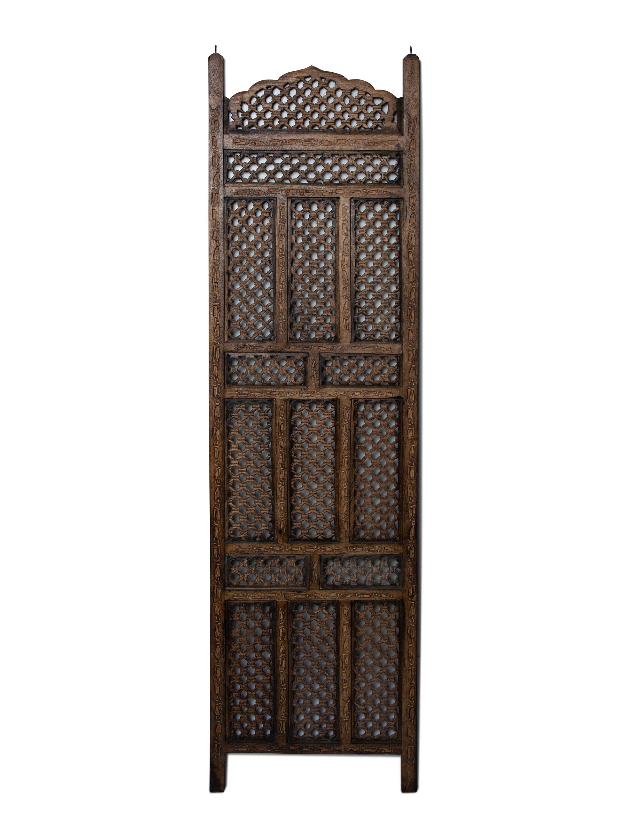 An Asian Four Panel Pierce-Cut Floor Screen — 20TH CENTURY