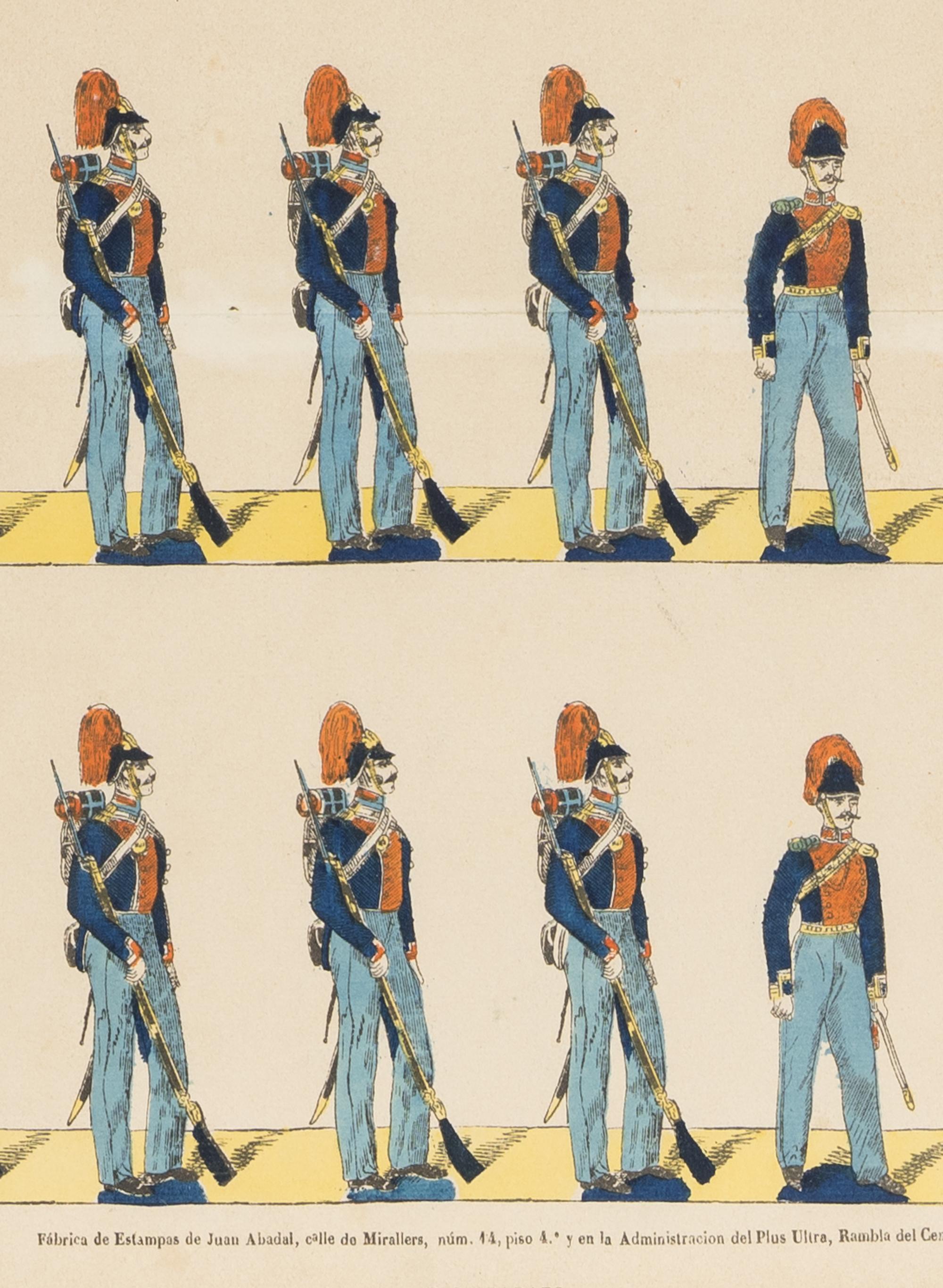 A Set of Six Prints of the Spanish Imperial Army
