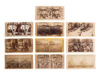 [EARLY PHOTOGRAPHY]. A collection of 19th-early 20th century stereoviews and CDVs, incl. images of Washington, DC, the Smithsonian Institution, politicians and public events.