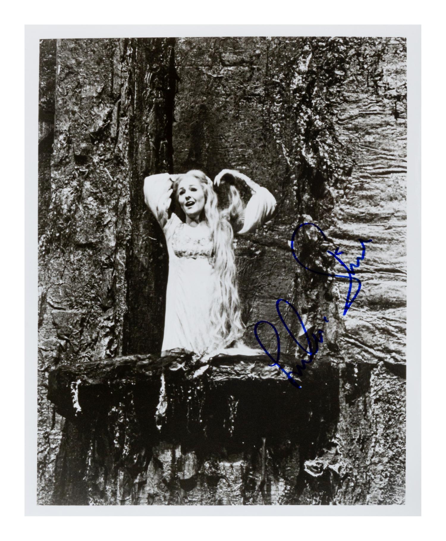 [20TH-CENTURY OPERA SINGERS]. A group of 6 signed photographs or photographic prints of opera singers from the 1970s-1990s, comprising images of: