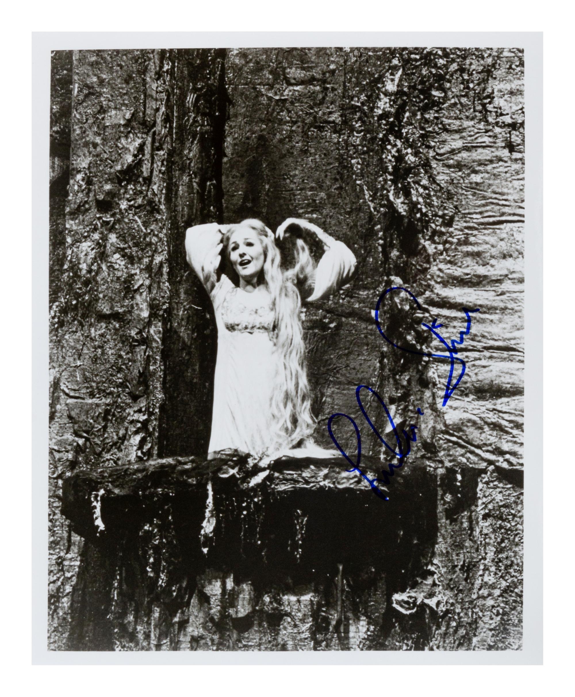 [20TH-CENTURY OPERA SINGERS]. A group of 6 signed photographs or photographic prints of opera singers from the 1970s-1990s, comprising images of: