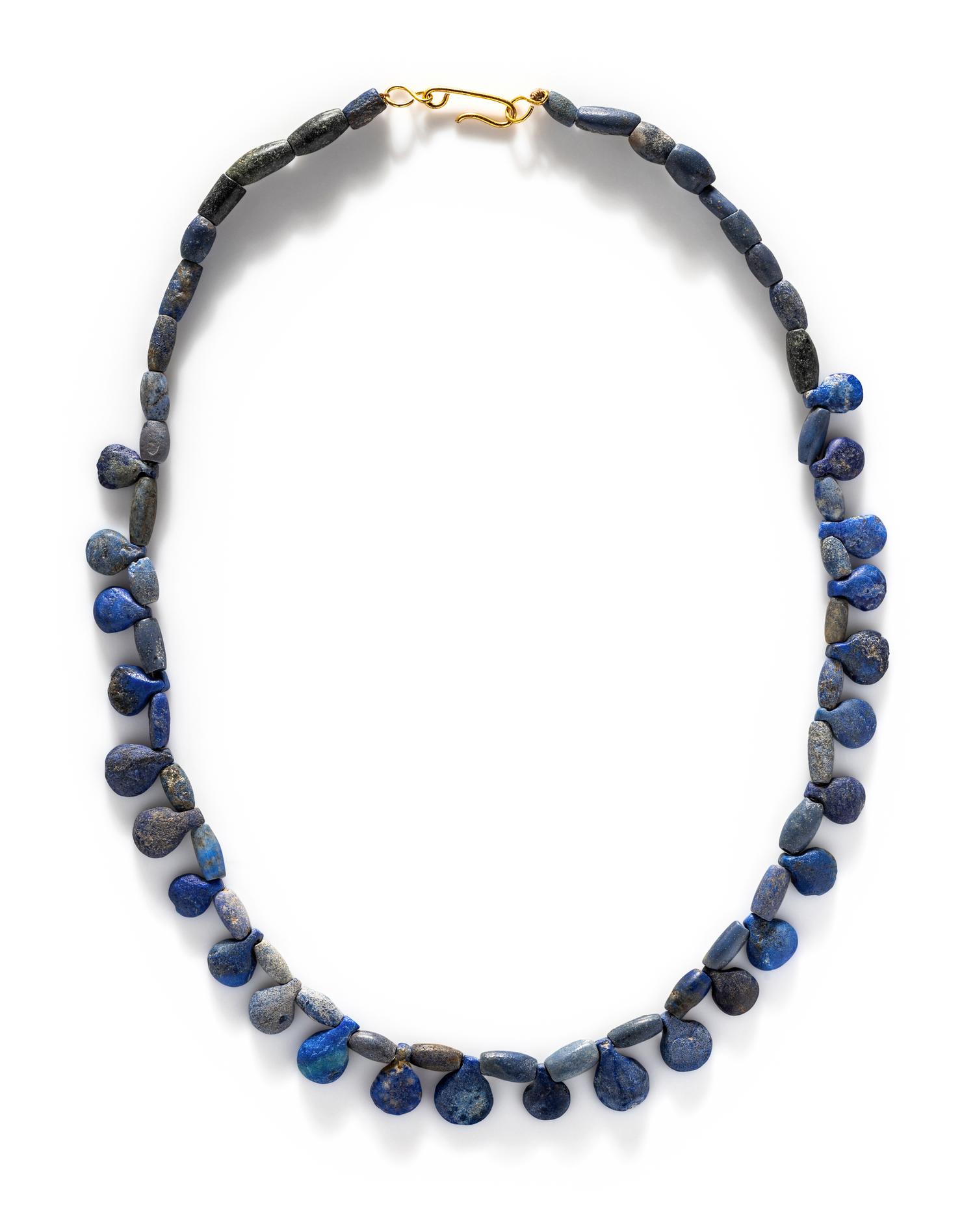 A Western Asiatic Lapis Lazuli Bead Necklace