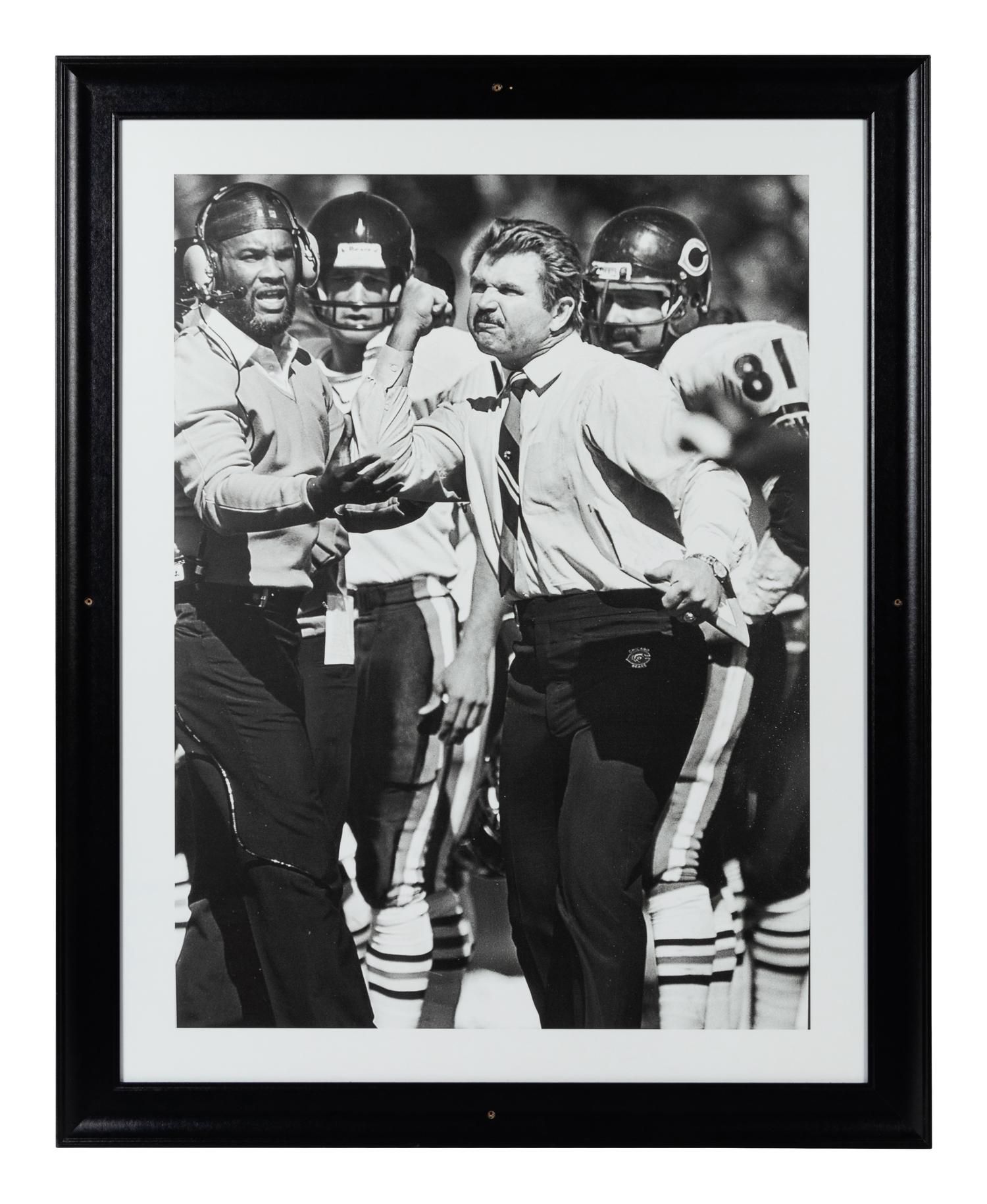 A Group of Four Large Scale Photographs of Mike Ditka Formerly Displayed at Mike Ditka’s Restaurant