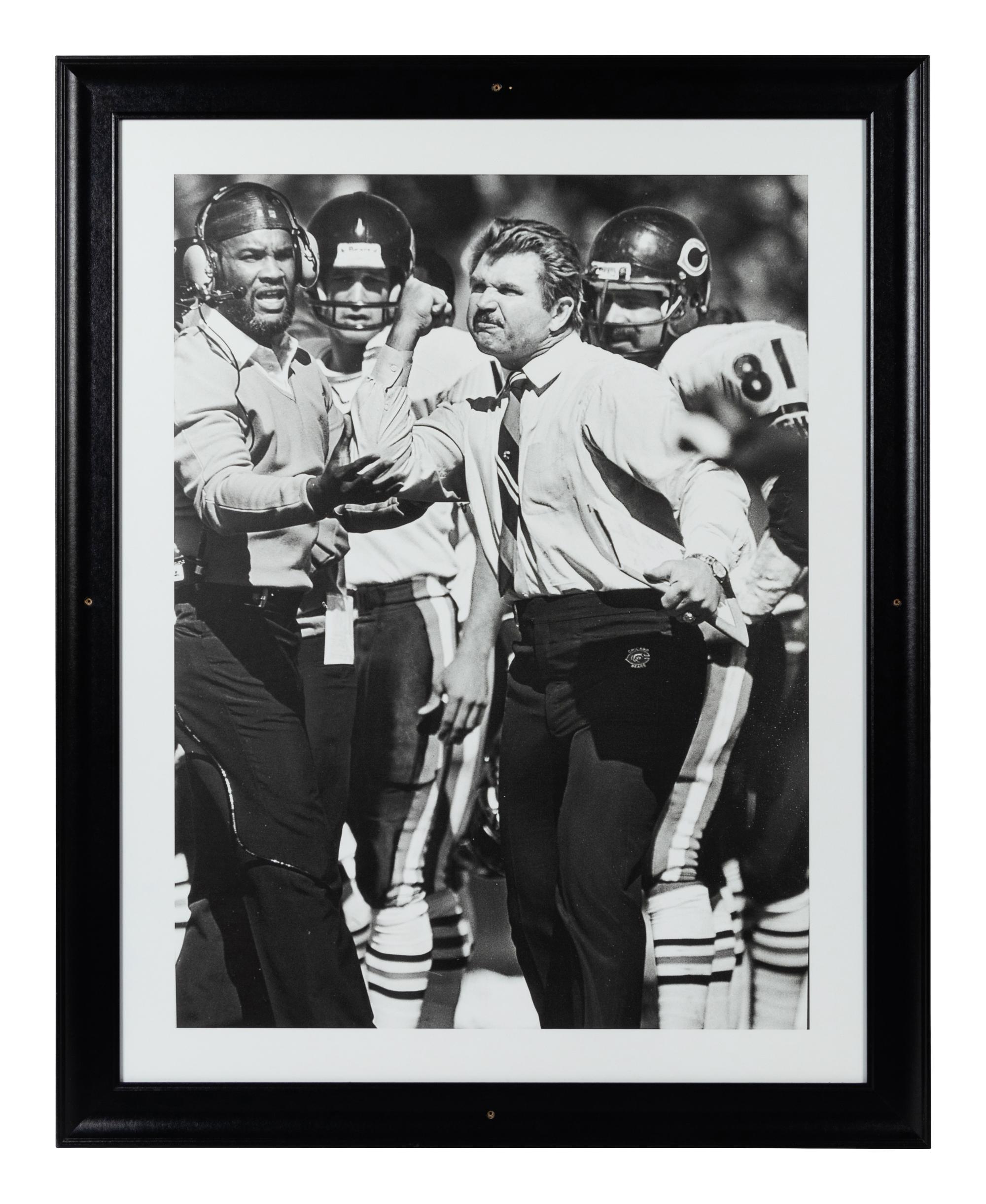 A Group of Four Large Scale Photographs of Mike Ditka Formerly Displayed at Mike Ditka’s Restaurant