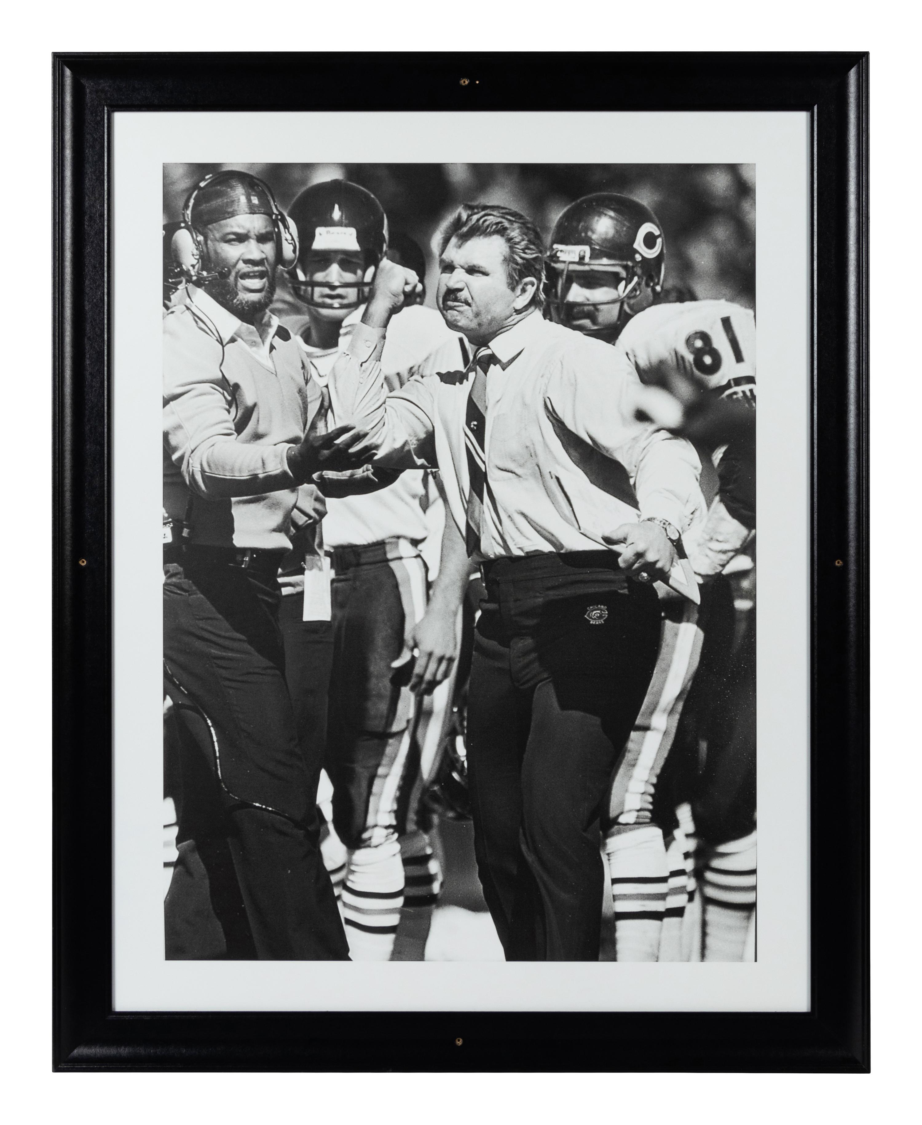 A Group of Four Large Scale Photographs of Mike Ditka Formerly Displayed at Mike Ditka’s Restaurant